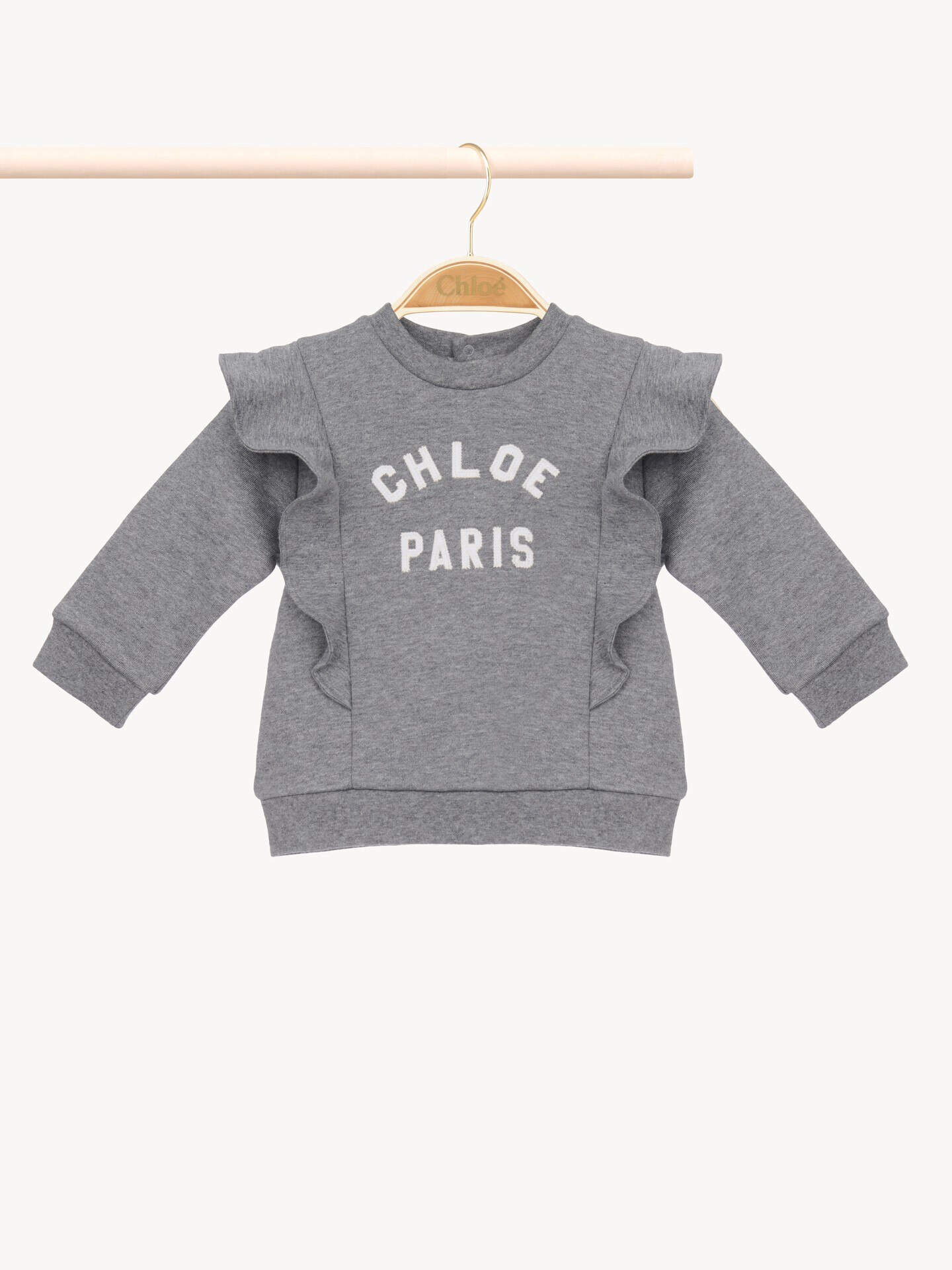 Sweat &agrave; volants et logo b&eacute;b&eacute; - 2