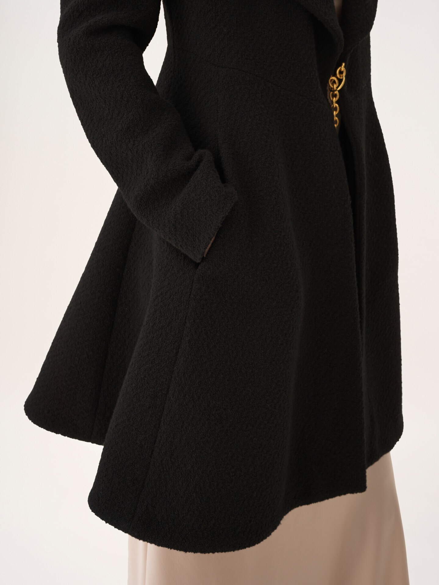 Riding coat in wool bouclette - 7