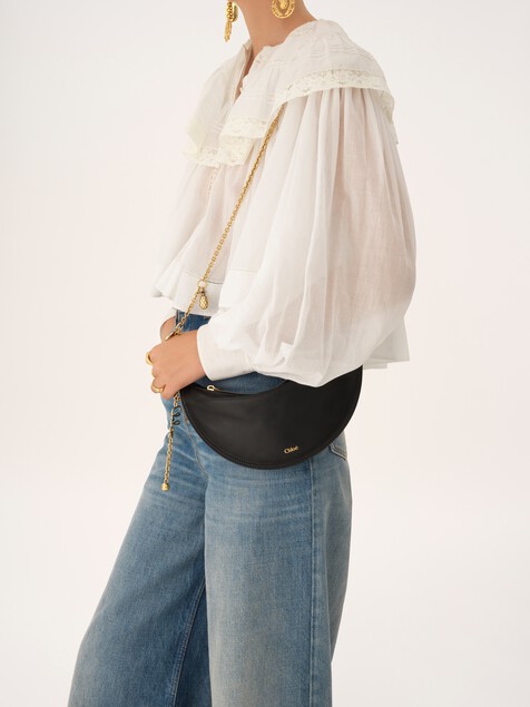 Mini sac port&eacute; &eacute;paule Chlo&eacute; Icons en cuir lisse