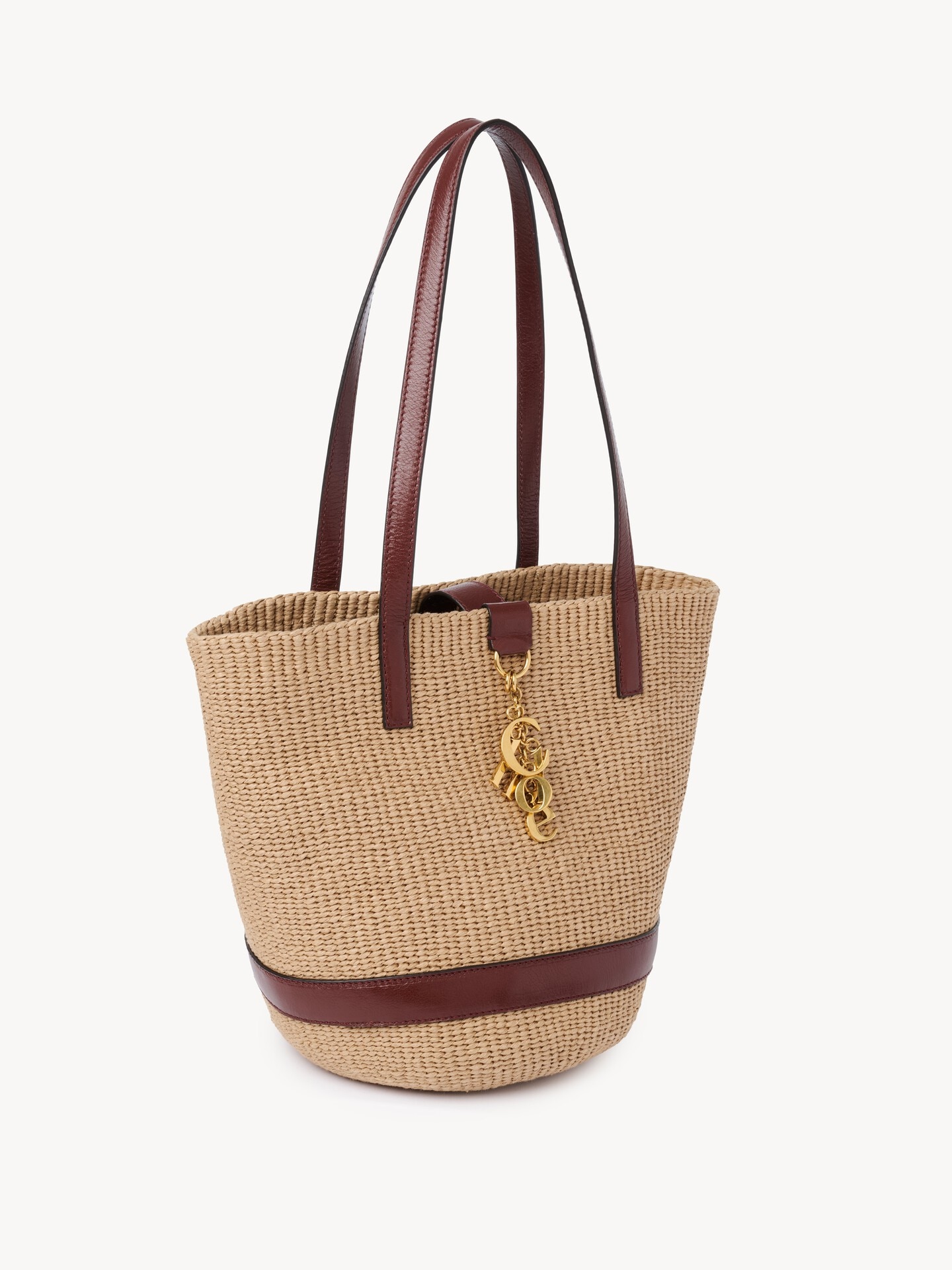 Chlo&eacute; Charms basket bag in natural fibres - 4