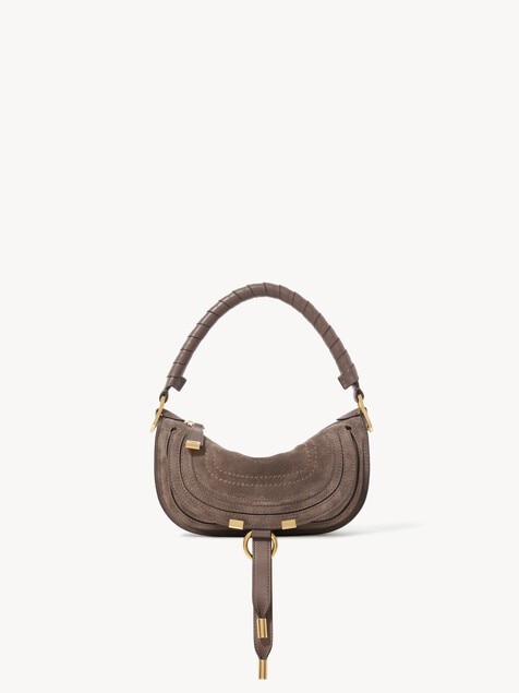 Mini Marcie shoulder bag in suede leather