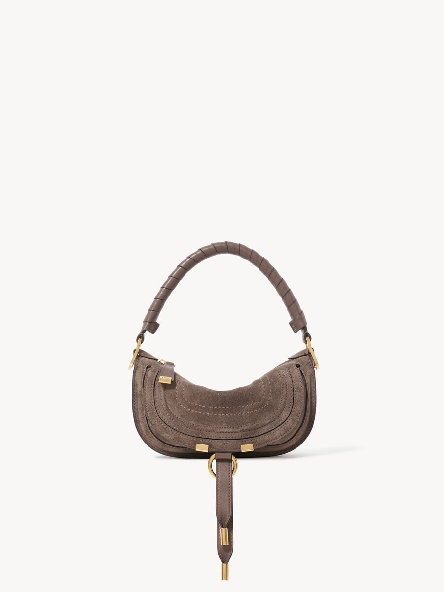 Mini Marcie shoulder bag in suede leather - 2