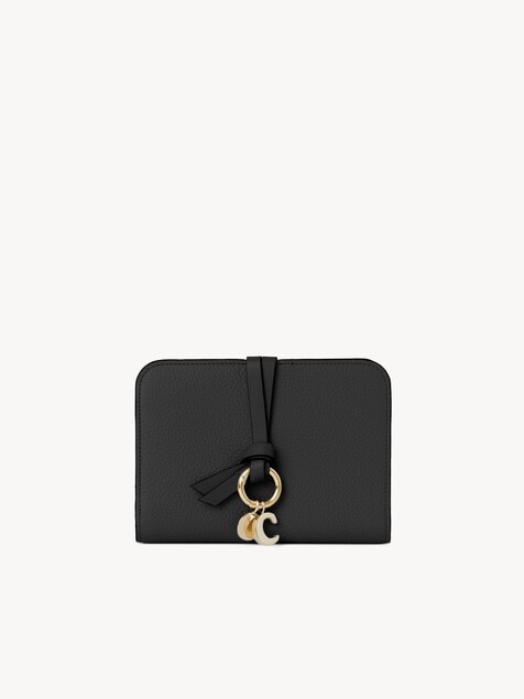 Alphabet bi-fold wallet in grained leather