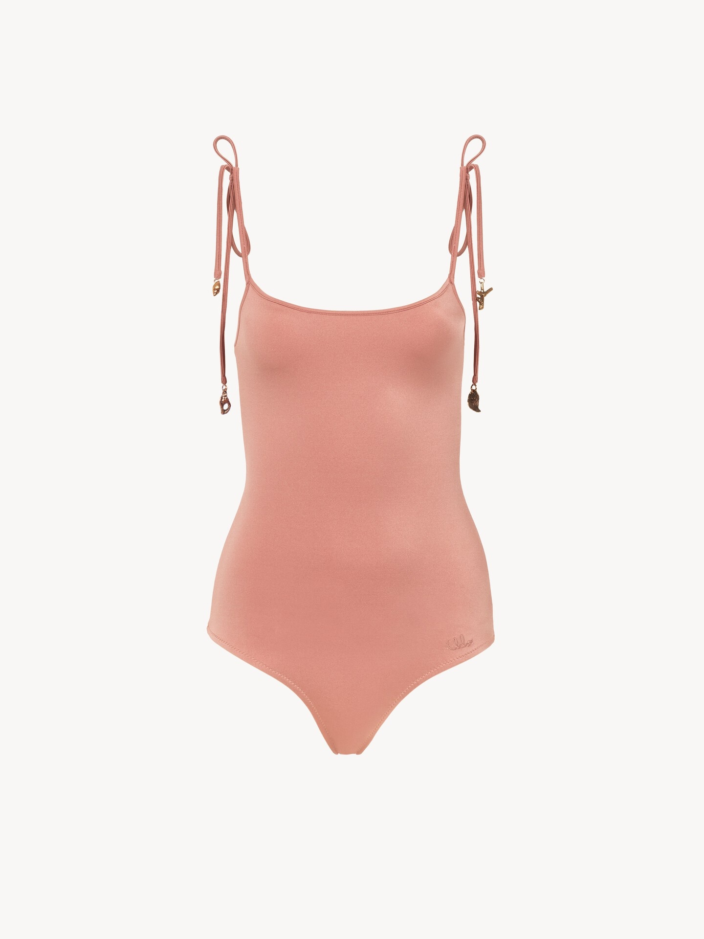 Knotted-strap one-piece swimsuit - 1