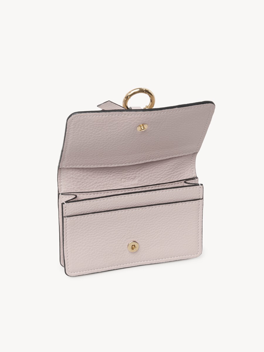 Alphabet card holder in grained leather - 4