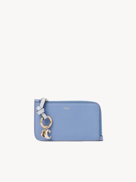 Alphabet wallet in grained leather