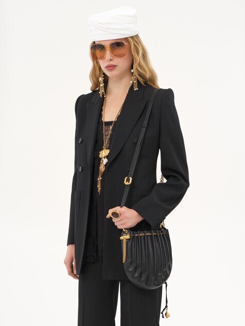 ウールグレインドプードル製テーラードジャケット ブラック - Chloé