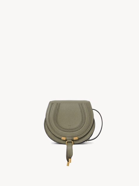 Small Marcie saddle bag in grained leather