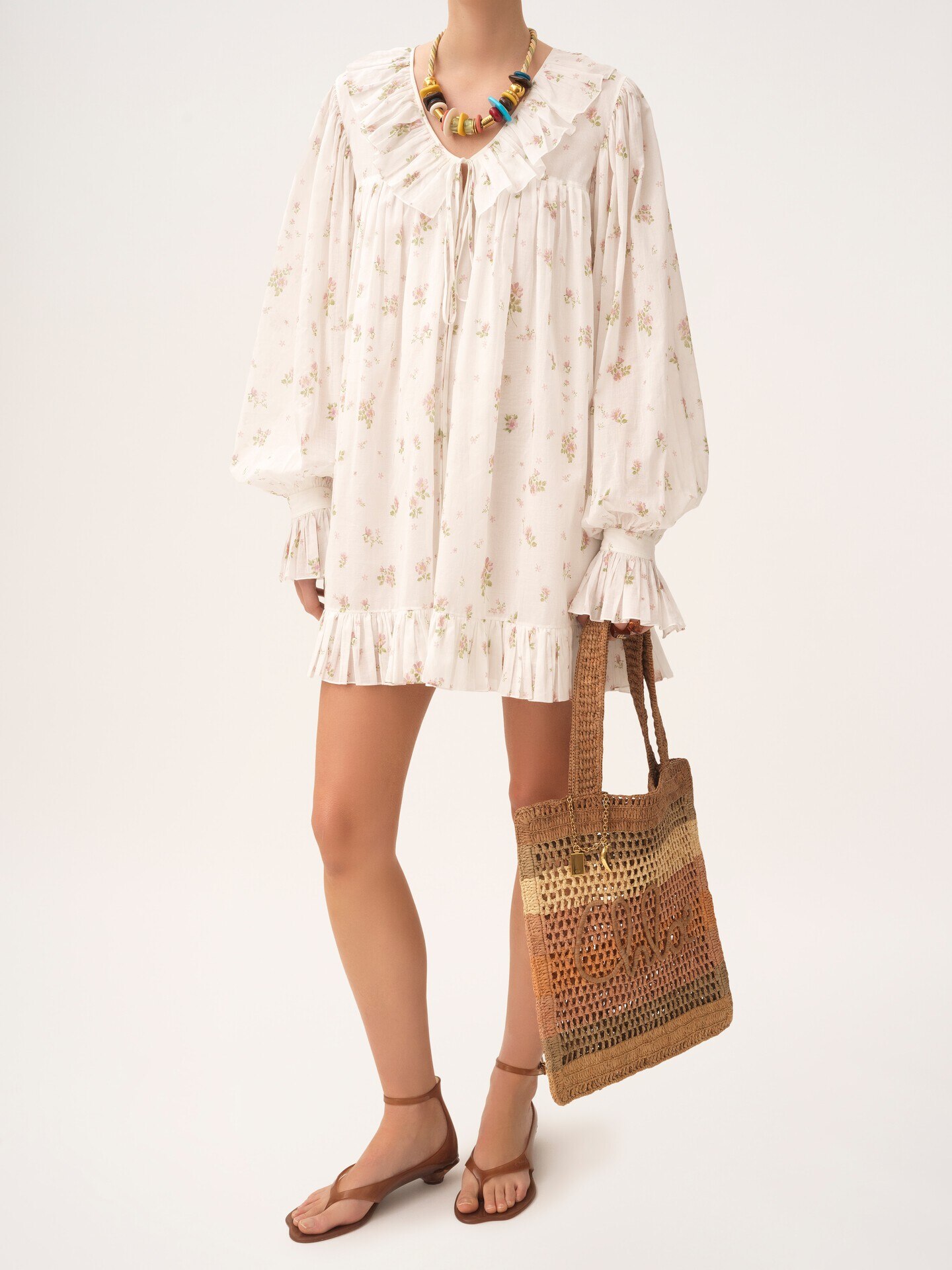 Summer Banana tote bag in raffia - 9