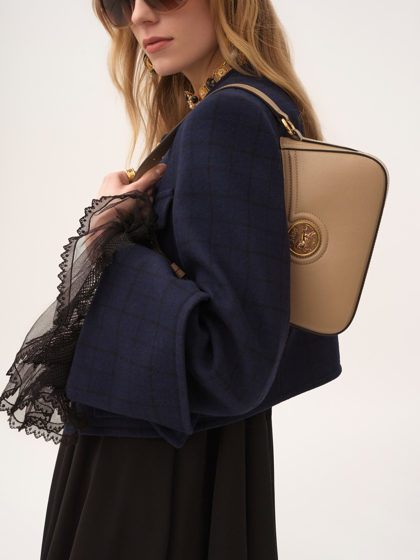 Horse Medal shoulder bag in grained leather - 3