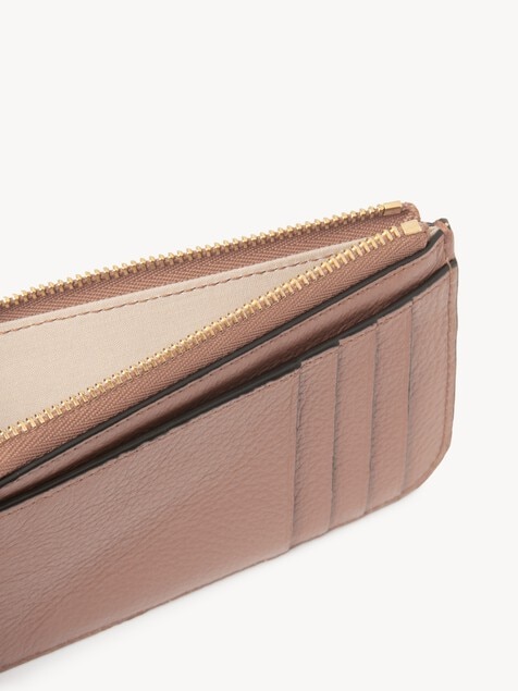 Alphabet wallet in grained leather