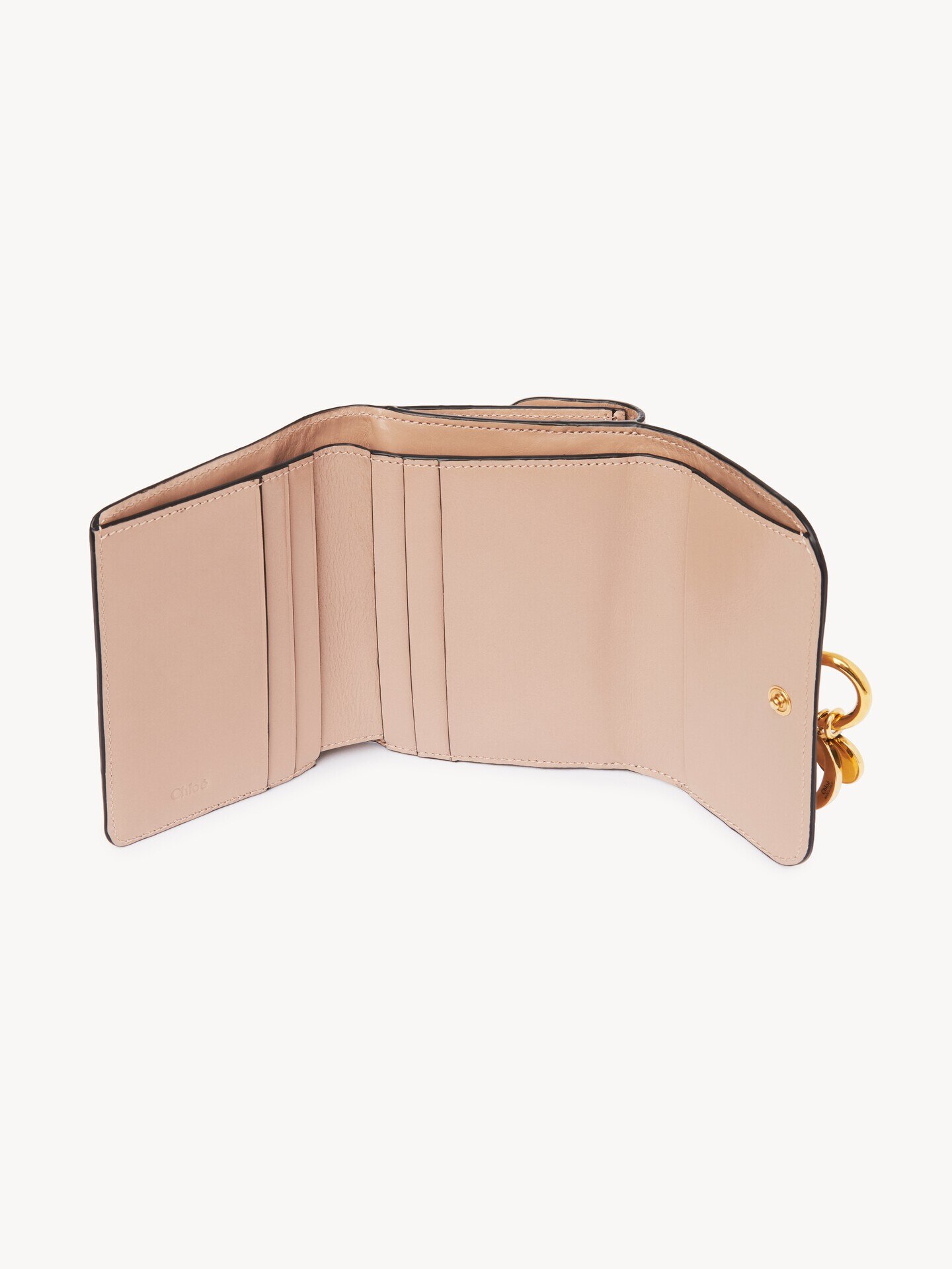 Small Alphabet tri-fold in shiny leather - 5