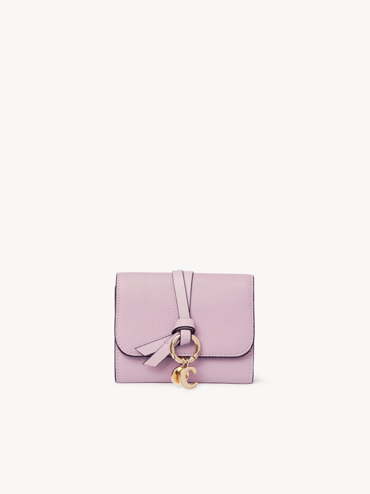 Small Alphabet tri-fold in grained leather - 1