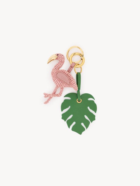 라피아 & 가죽 Chlo&eacute; Symbols Flamingo 키 링 백 참