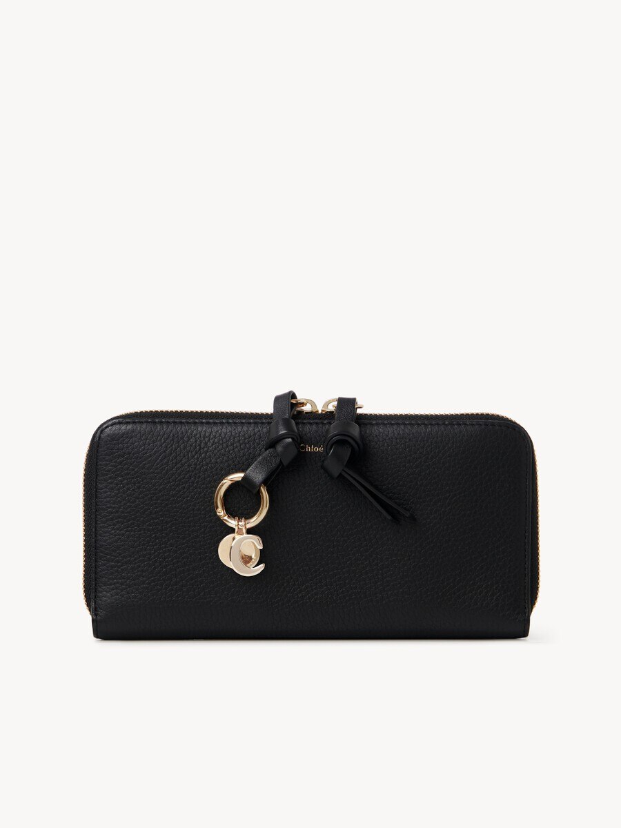 Cartera larga con cremallera Alphabet de cuero granulado - 2