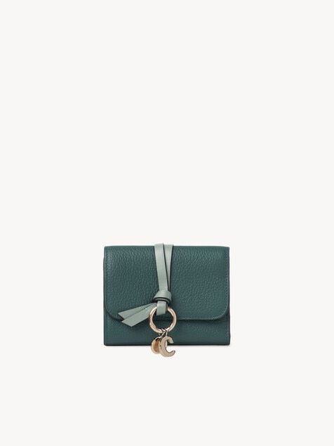 Small Alphabet tri-fold in grained leather