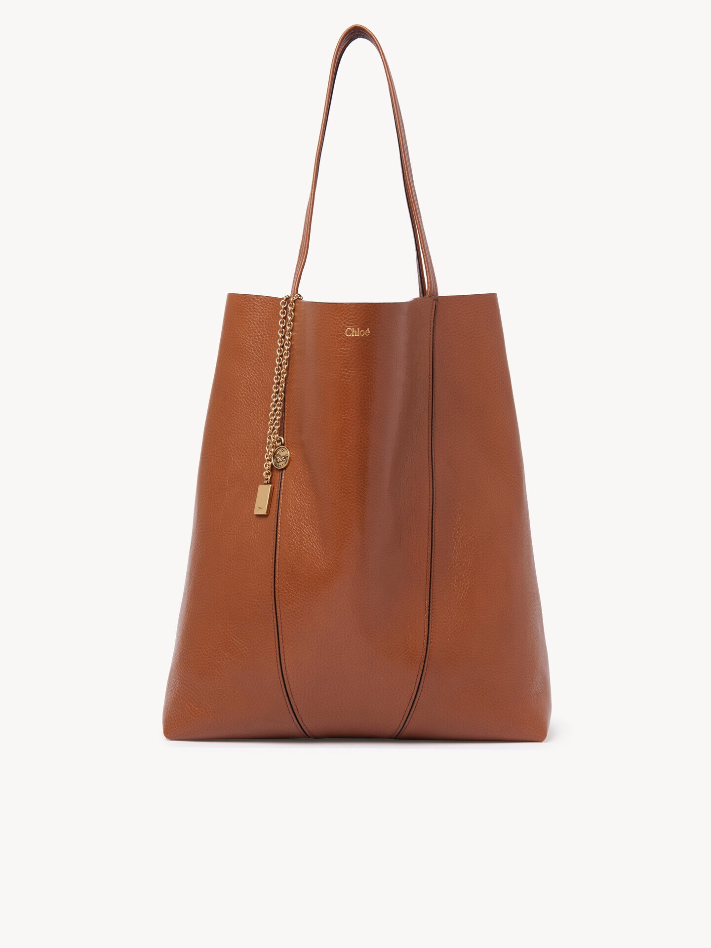 Large Chlo&eacute; Spin tote bag in grained leather - 1