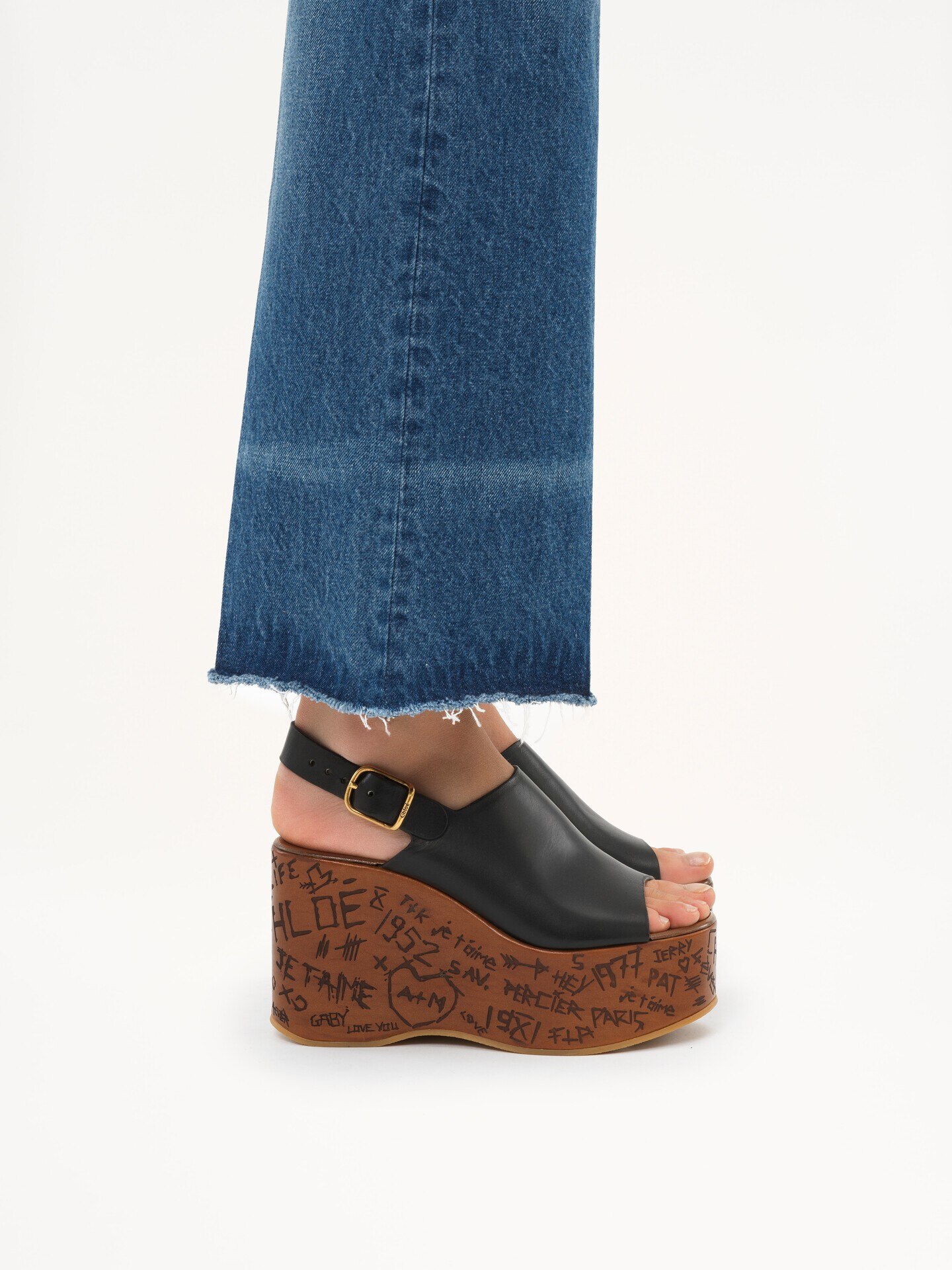 Maximeウェッジサンダル ブラック - Chloé