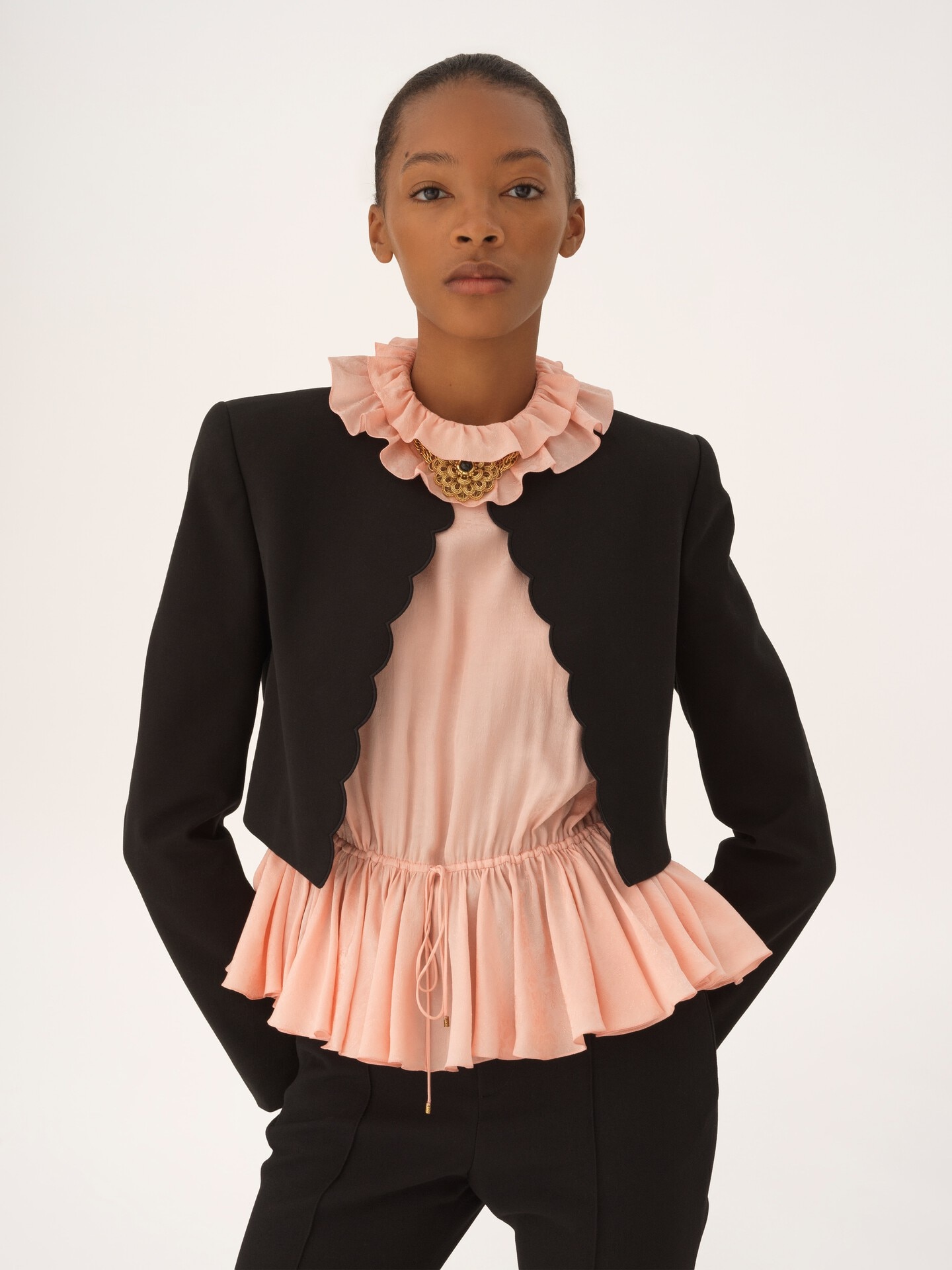 Cropped Spencer jacket in soft cavalry cotton - 4