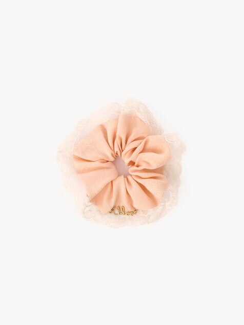 The Chlo&eacute; Poetic scrunchie in silk & lace