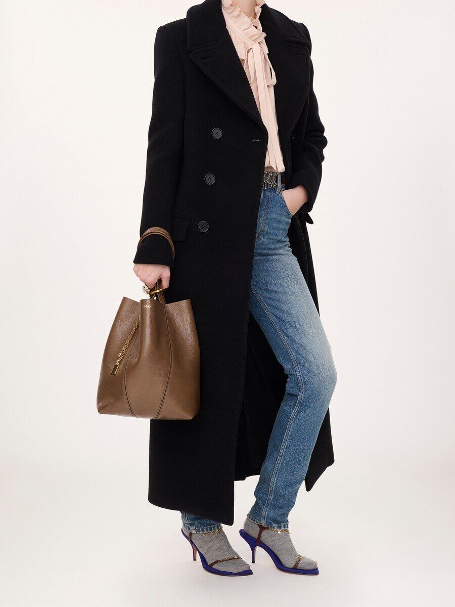 Sac cabas Chlo&eacute; Spin en cuir grain&eacute; - 7