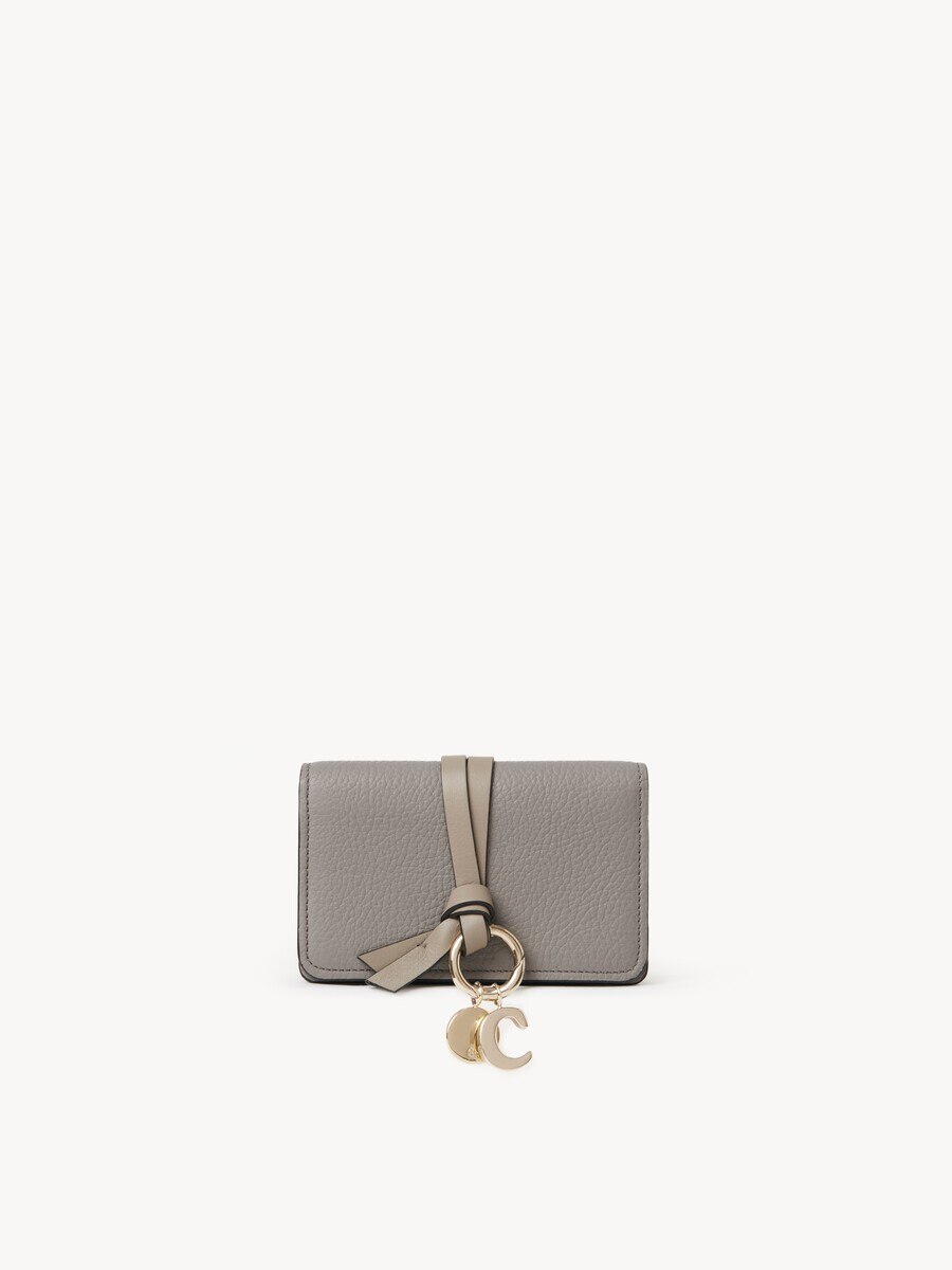 Alphabet card holder in grained leather - 2