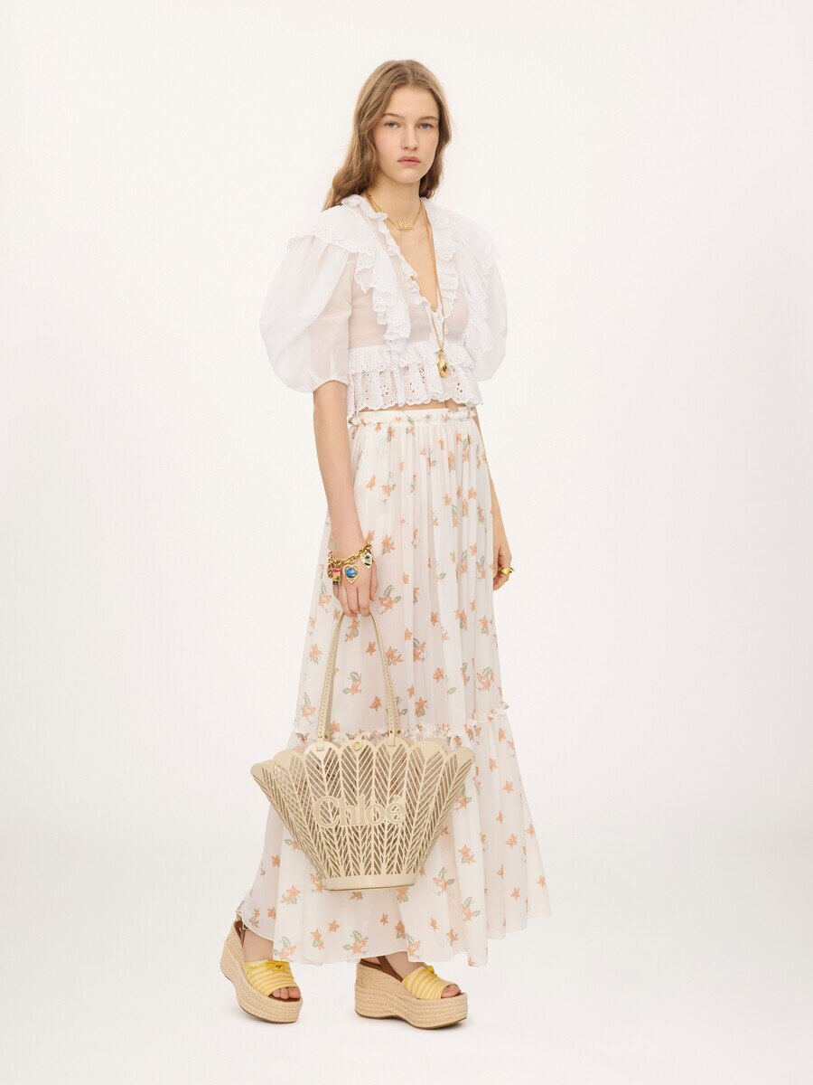 Bolso cesta Chlo&eacute; Soleil de charol de becerro - 8