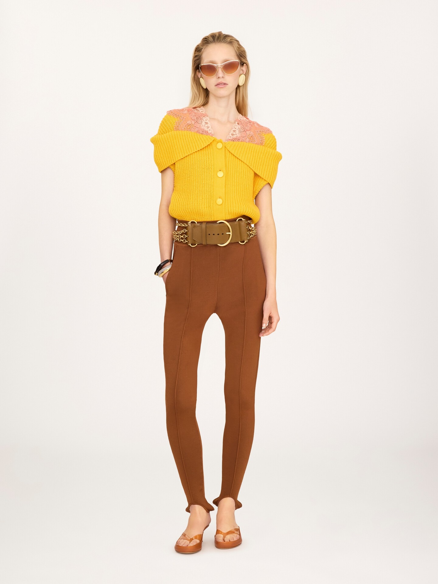 Stirrup pants in a jacquard knit - 3