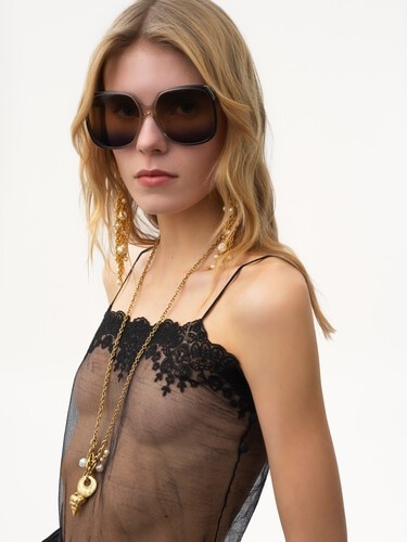Fitted tank top in embroidered lace - 6