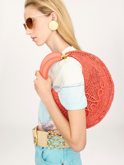 Summer Banana hobo bag in raffia