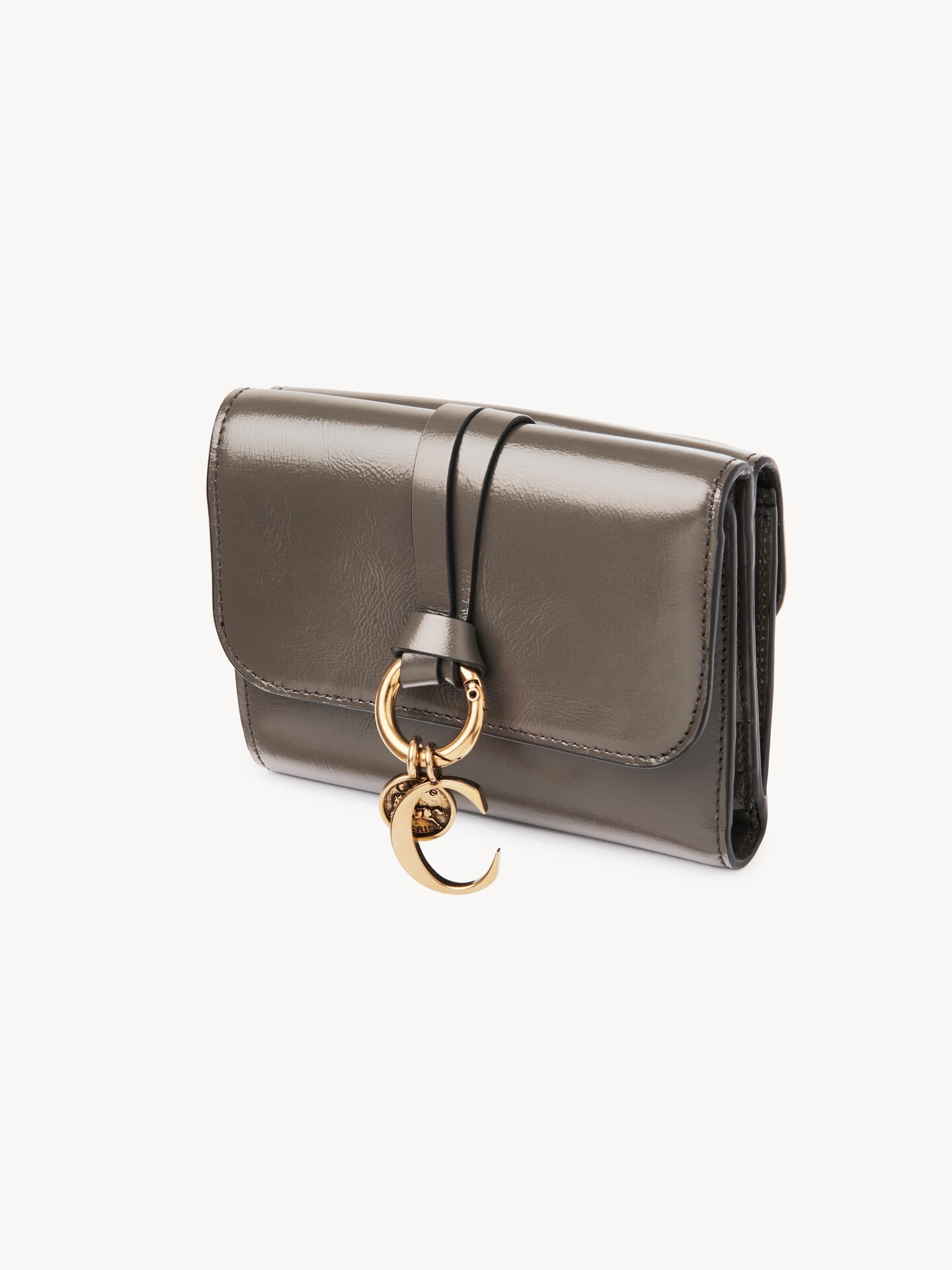 Small Alphabet tri-fold in shiny leather - 3