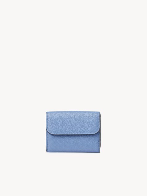 Mini Alphabet tri-fold in grained leather