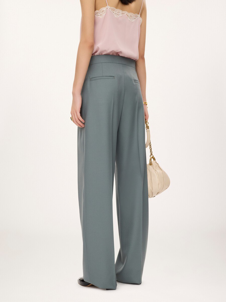 Tailored cigarette pants in wool gabardine - 5