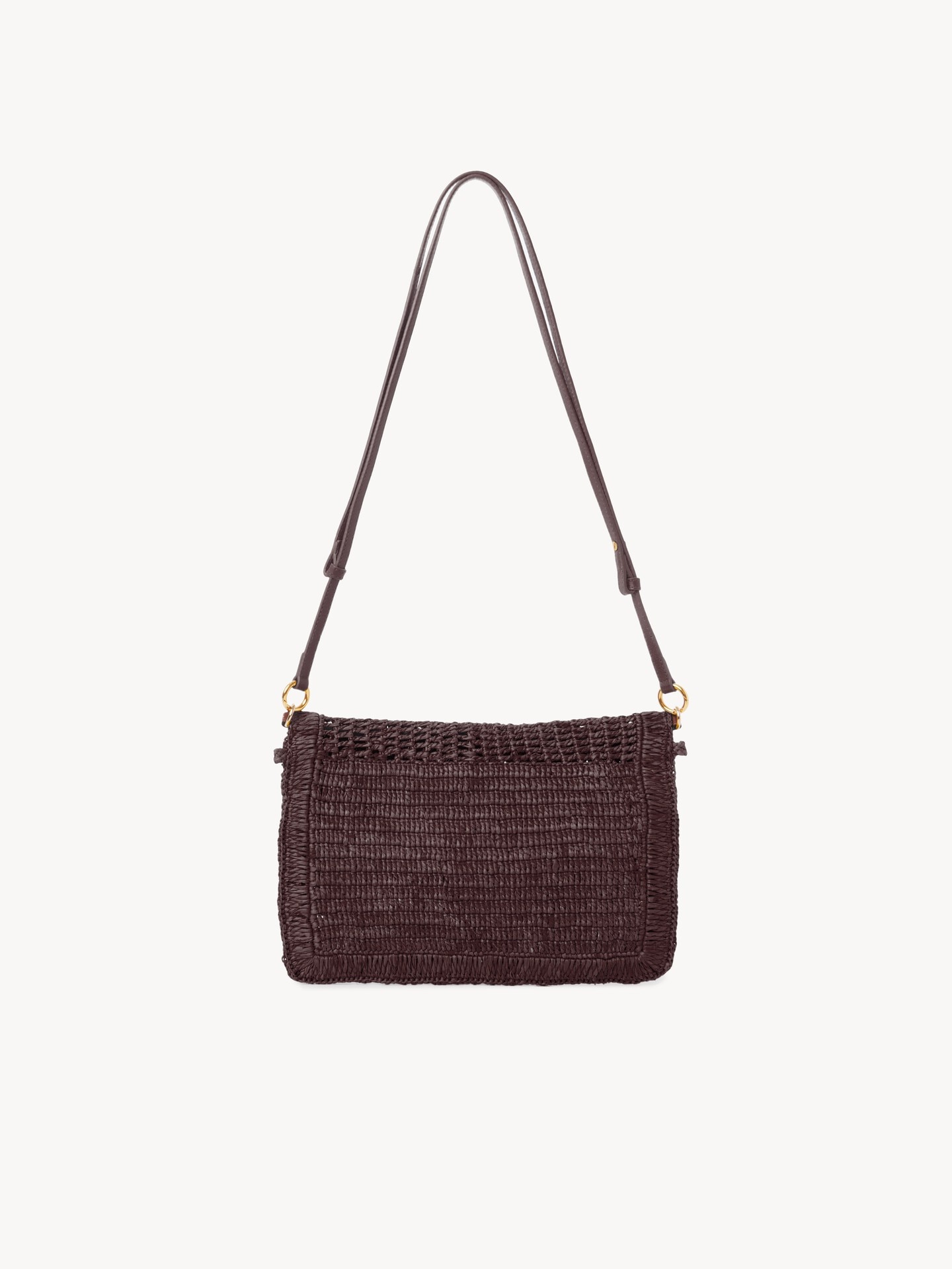 Summer Banana flat pouch with strap in raffia - 5