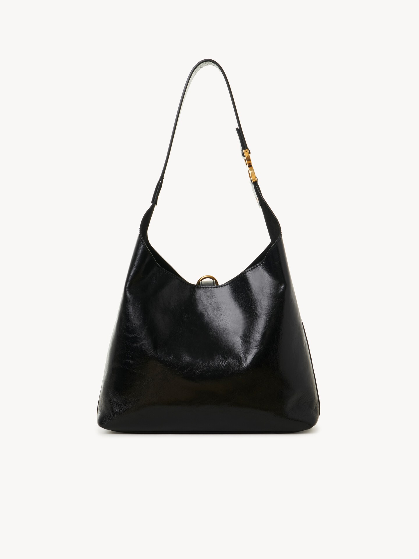 Small Marcie hobo bag in shiny leather - 5