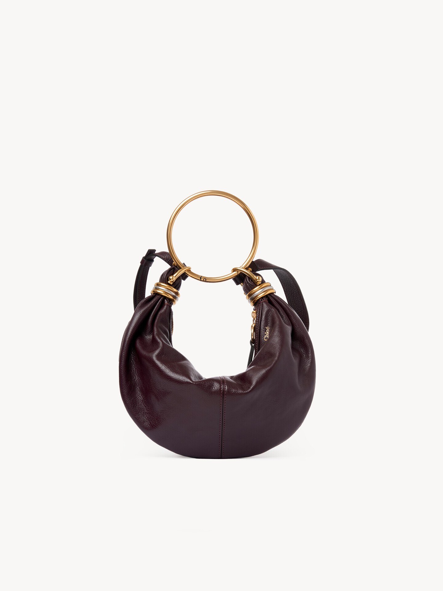 Small Bracelet hobo bag in grained leather - 1.0