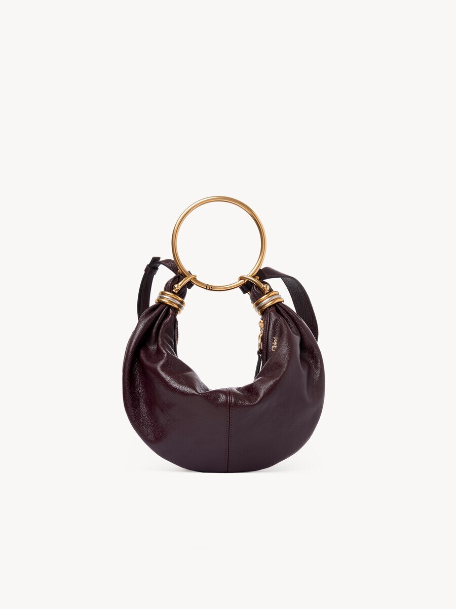Small Bracelet hobo bag in grained leather - 1