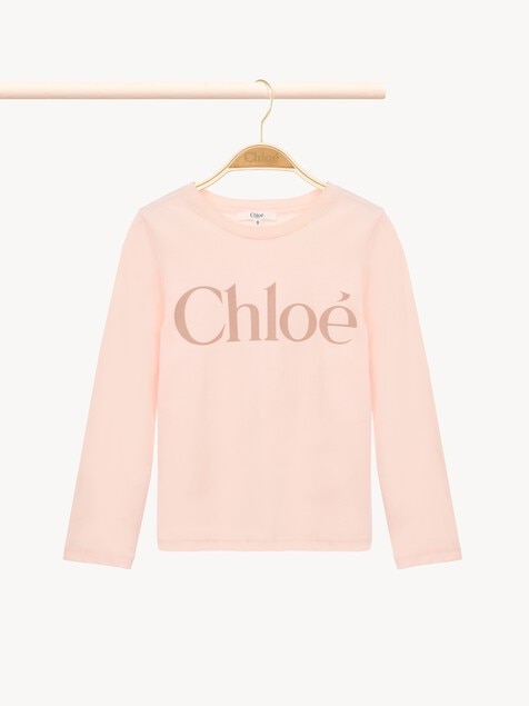 Kids' long-sleeve logo top