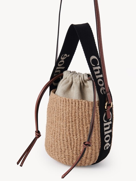 Small Woody basket in natural fibres