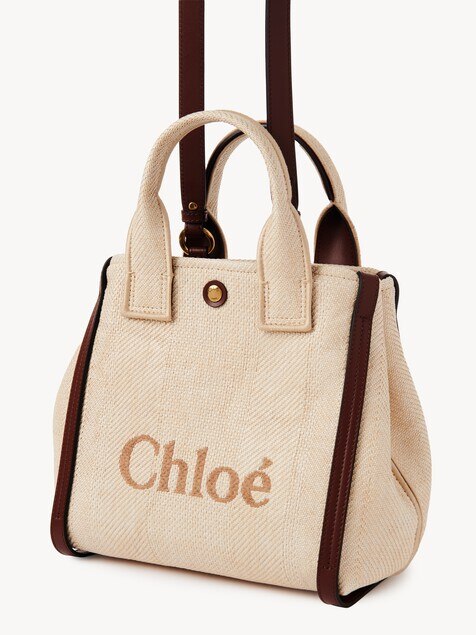 Tote bag Chlo&eacute; Carry piccola in fibre effetto rafia