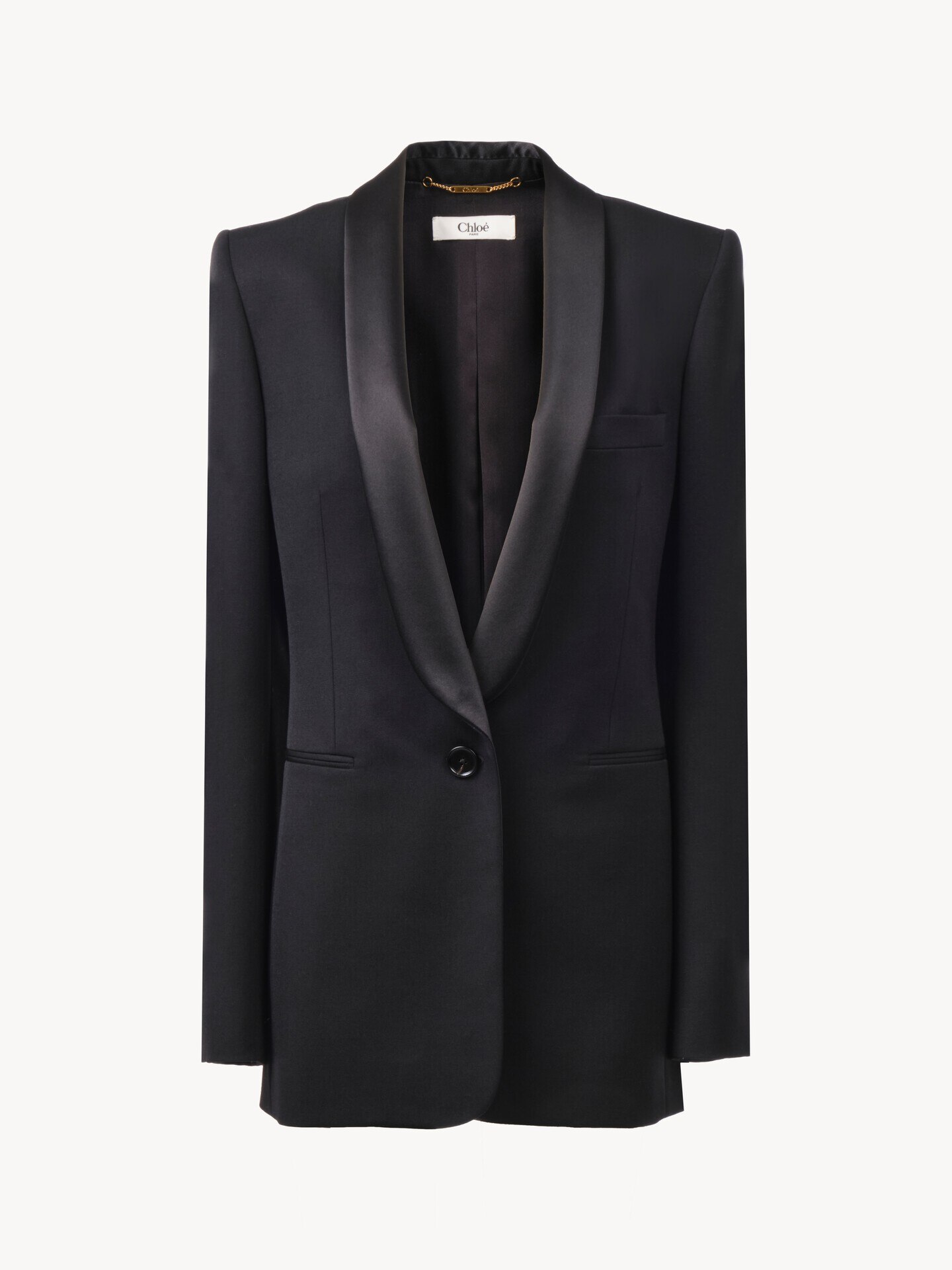 Veste de smoking en laine grain de poudre - 2