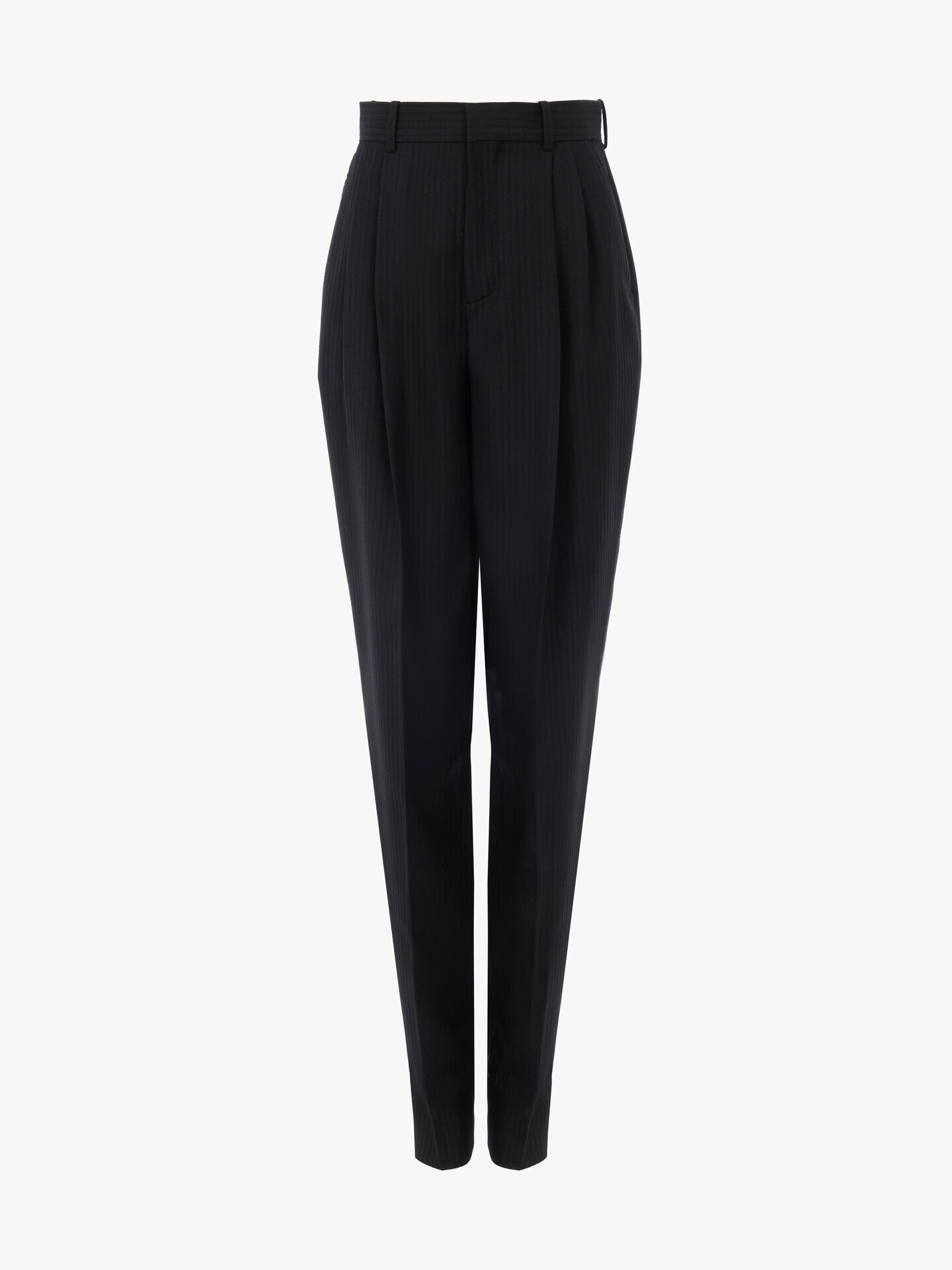 High-rise wide-leg pants in wool - 1