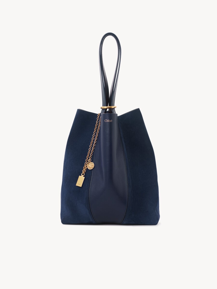 Chlo&eacute; Spin tote bag in grained & suede leather - 2