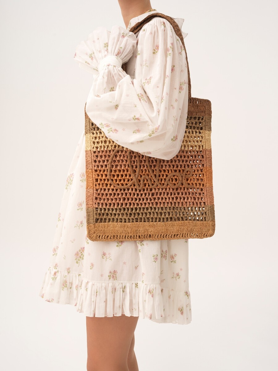 Sac cabas Summer Banana en raphia - 3