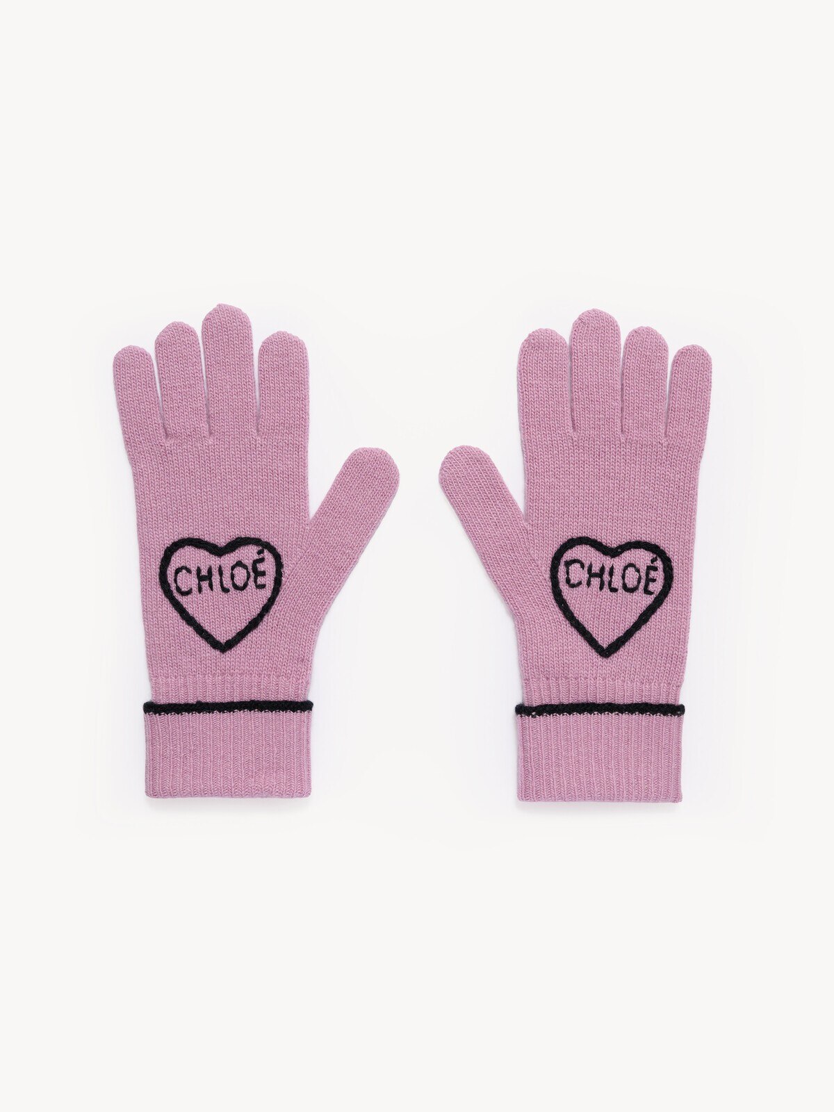 Chloé The Chloé Encoeur gloves in wool & cashmere