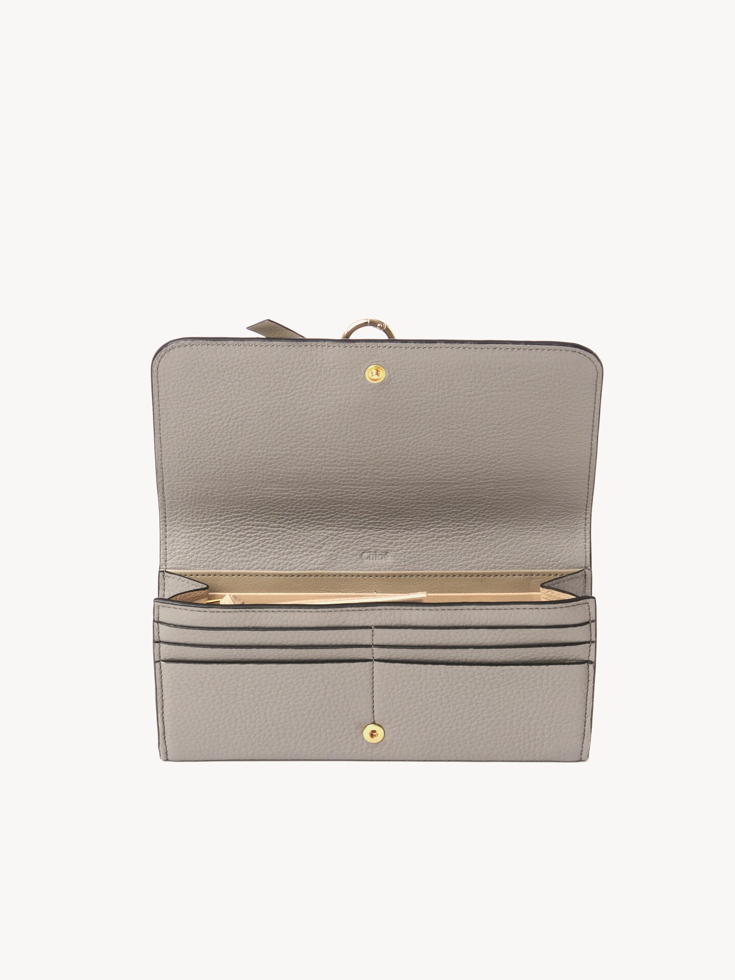 Cartera con solapa Alphabet de cuero granulado - 3.0