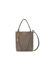 グレインレザー製 Chloé Spinスモールトートバッグ 茶色 - Chloé