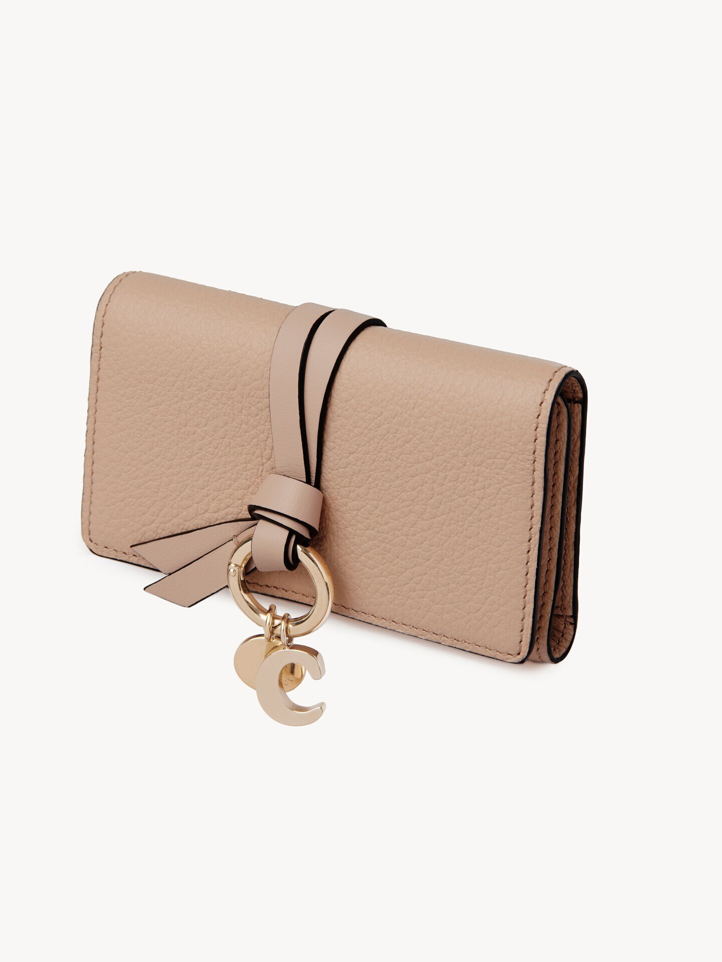 Alphabet key case in grained leather - 5