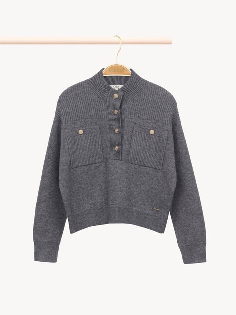 Maglia con bottoni da bambina