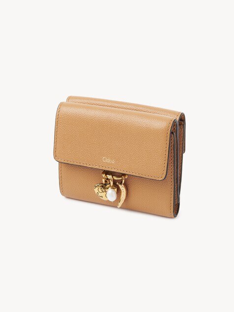 Small Chlo&eacute; Charms tri-fold wallet in grained leather